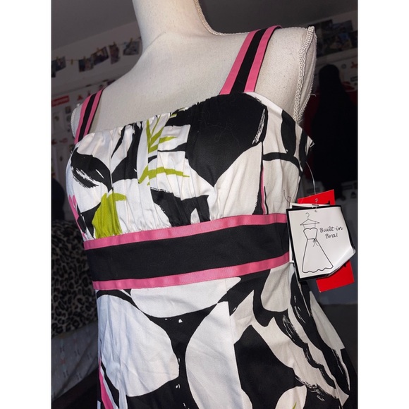 Kid’s Black & White Floral Print Beautiful R & K Tank Dress 💖 - Picture 12 of 17